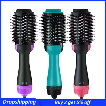 

Hair Dryer Comb 3-in-1Hot Air Straightener Curler Function Hair Styler Anti-scald Perfect Hot Air Brush for Women