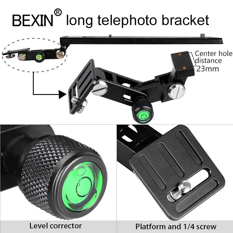 Long Telephoto Zoom lens Adapter Mount Bracket Long Focus lens camera holder support Quick Release Plate for Manfrotto tripod