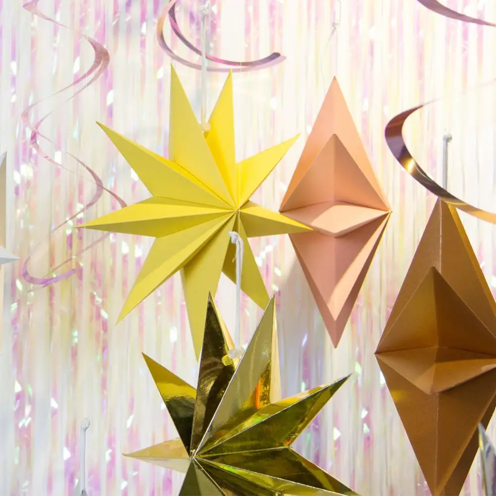 Фотообои 3D 30 см 9 углов 1 шт.|star lantern|star starstar paper lantern |
