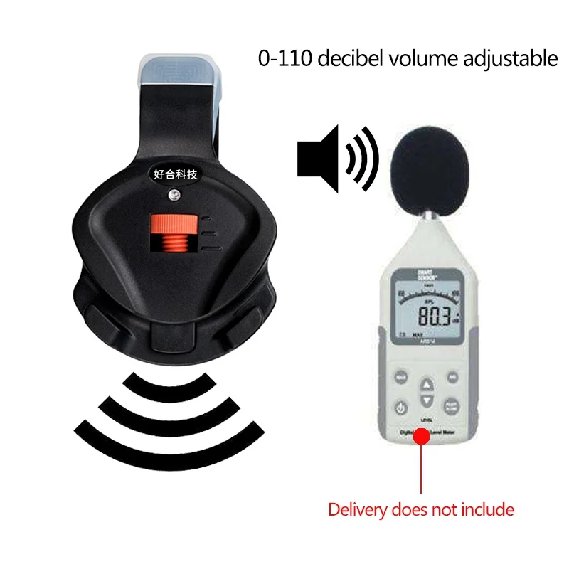 Fish Bite Sound Alarm Bell Electronic LED Light Volume Clip Adjustable Small Size Lightweight Night Fishing Tool c2