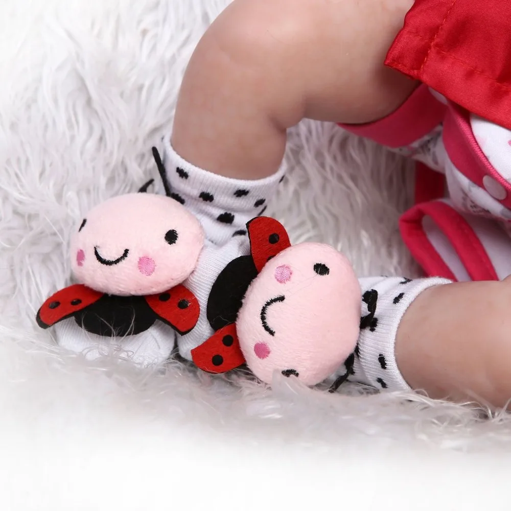 55/56CM Kawaii Lifelike Silicone Reborn Baby Girls Newborn Baby Dolls Infant Clothes Truly Kids Playmates Best Gift