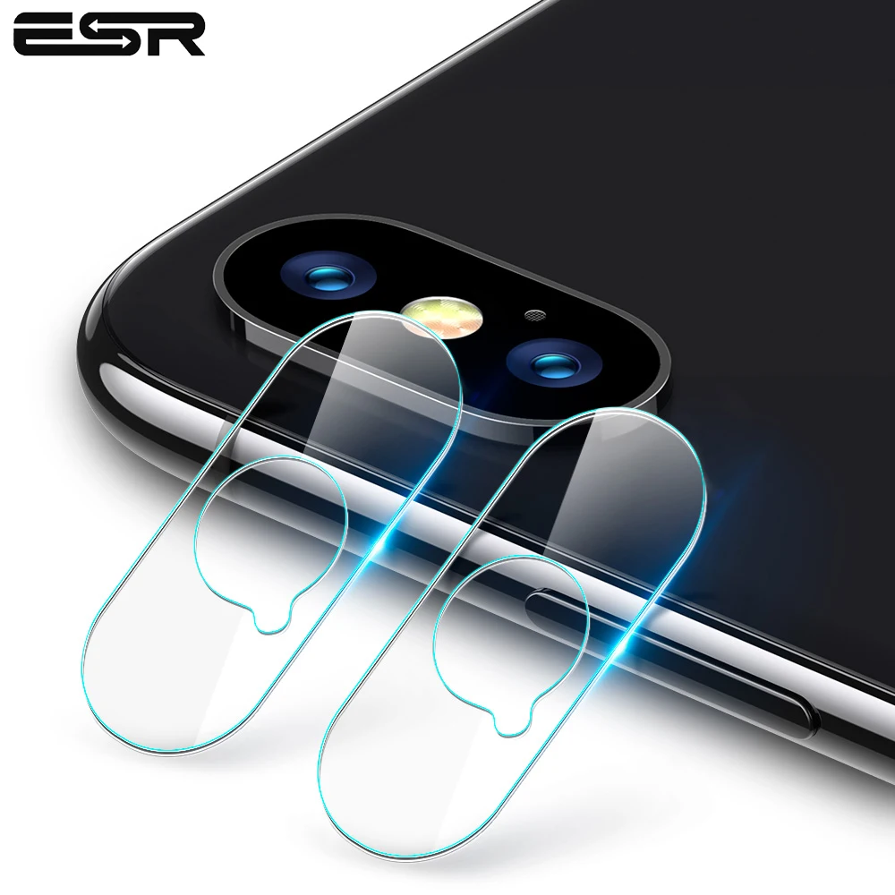 

ESR 2pcs/lot Camera Lens Tempered Glass Screen Protector for iPhone X Xs Xs Max Full Cover Clear Back Camera Len Protective Film