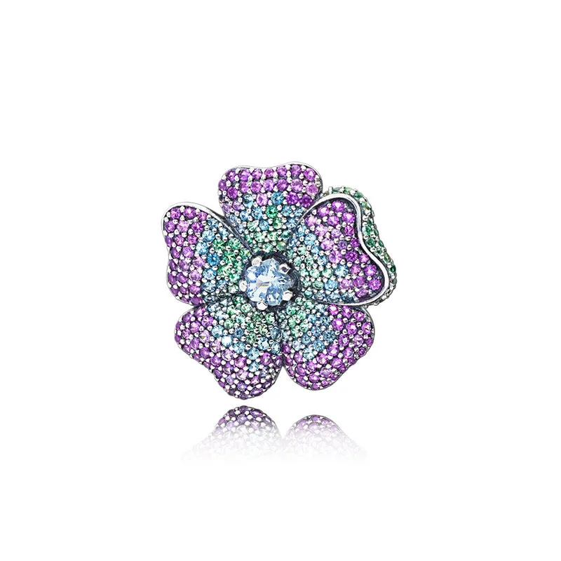Authentic 925 Sterling Silver Bead Glorious Bloom Charm Fit Fashion Women Pandora Necklace Gift DIY Jewelry | Украшения и