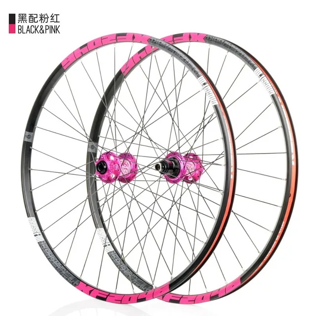26 QR or thru pink KOOZER XF2046 обод МТБ колеса горного велосипеда 26/27. 5/29er дюймов 72 кольца 4 подшипника через или QR колеса использовать XM490 концентратор 8 9 10 11 скорость - Цвет: 26 QR or thru pink