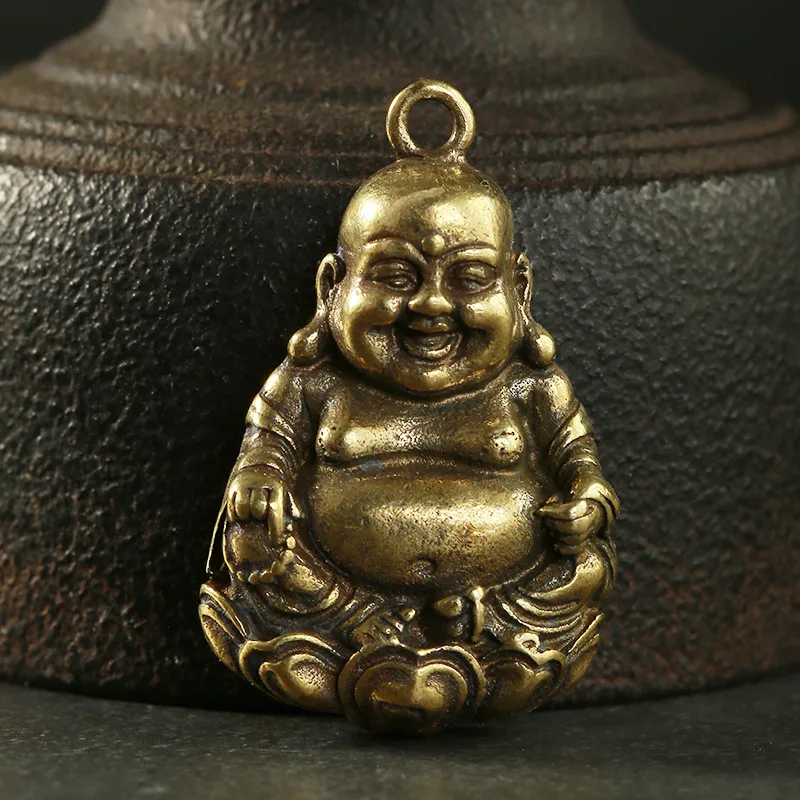 laughing buddha pendants brass (10)