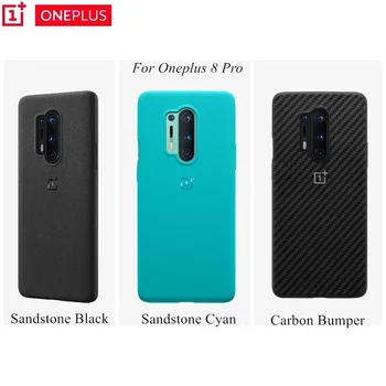 

100% official carbon bumper case for oneplus 7 8 pro sandstone nylon carbon karbon bumper orginal Transparent clear back cover