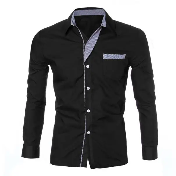 Модная мужская Роскошная Повседневная приталенная стильная рубашка с длинным рукавом Mouwen, приталенная рубашка Mannen Slanke, Повседневная рубашка
