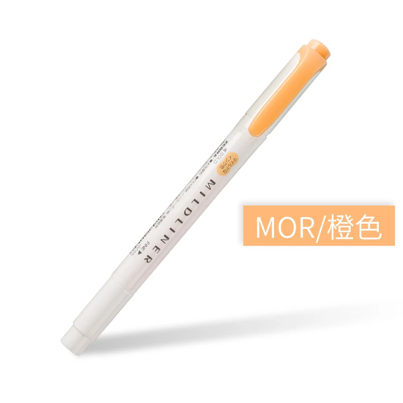Orange Zebra Mildliner пастельные текстовыделители WKT7 текстовый маркер японские канцелярские принадлежности - Цвет: Orange