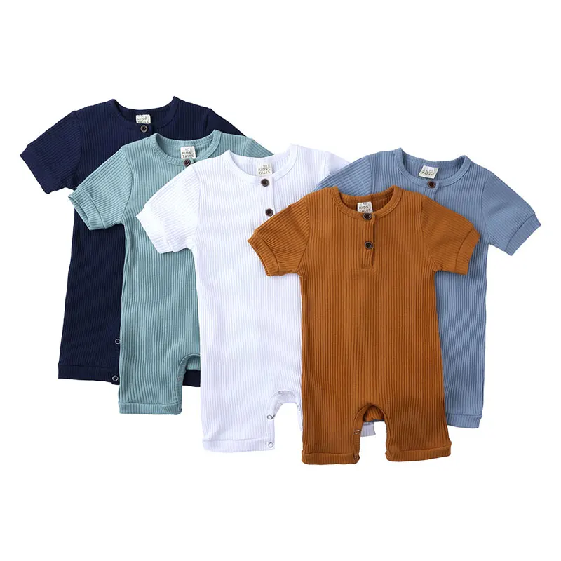 Hot Seller Girl Romper Short-Sleeve Newborn Baby-Boy Cotton Fashion 0-24-Months O-Neck Soild-Color J9jAGONLJ