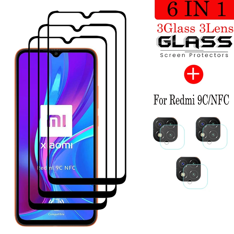 Закаленное стекло для Xiaomi Redmi 9C NFC Защитное экрана пленка камеры | Мобильные