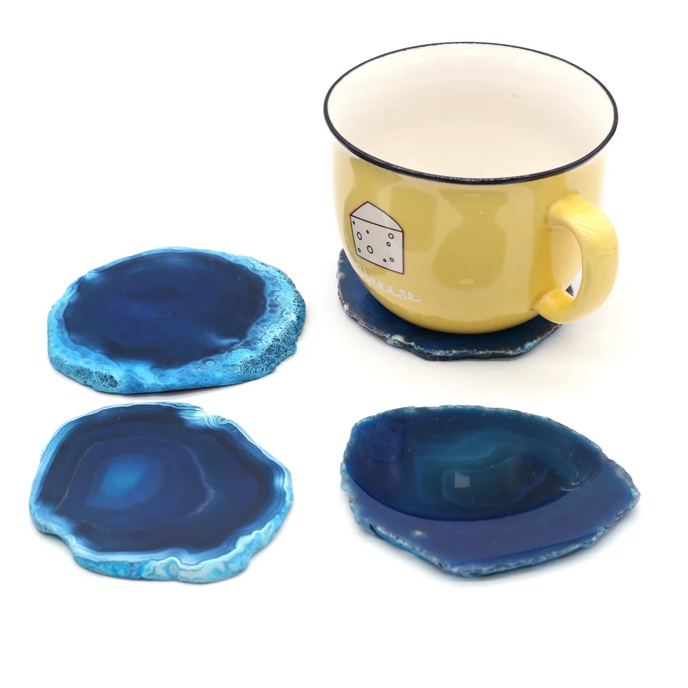 

Natural Stone Spacers Exquisite Irregular Dark Blue Agates Slice For Coaster Nail Palette Jewelry Display Utensils Accessory