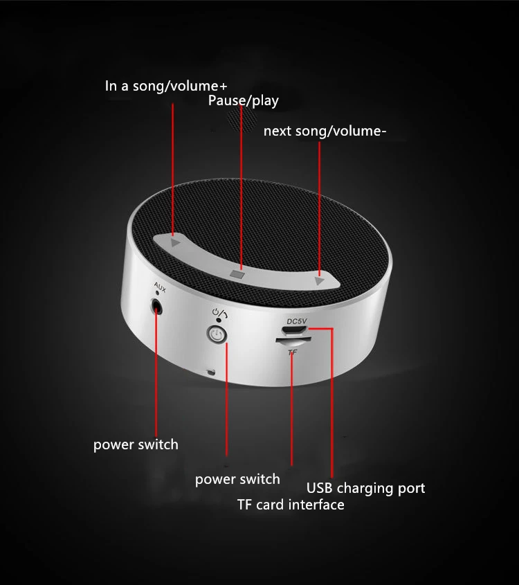 Металлический Bluetooth портативный динамик с сабвуфером мини музыка беспроводной компьютерный динамик музыкальный центр Caixinha De Som HoparlorF4025A