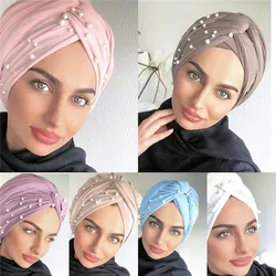 muslim cotton turban hijab bonnet arab wrap head turbans for women indian african turbans Twist headband turbante mujer