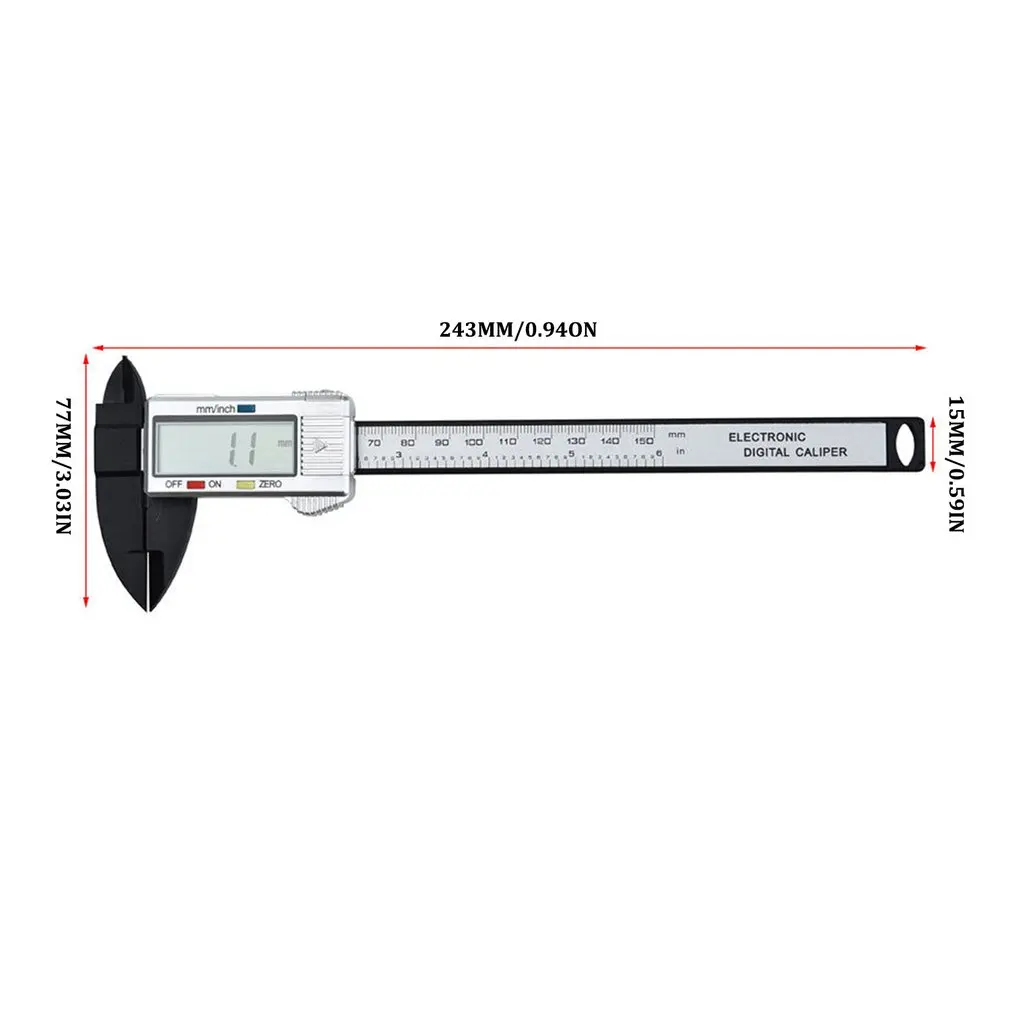 0-150 мм пылезащитный водостойкий циркуль-штангенциркуль ABS пластик углеродное волокно нержавеющая сталь цифровой дисплей суппорт