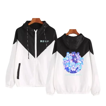 

Hatsune Miku Stitching Color Fashion Printed Jackets Women/Men Trendy Long Sleeve Trendy Jacket Streetwear Clothes