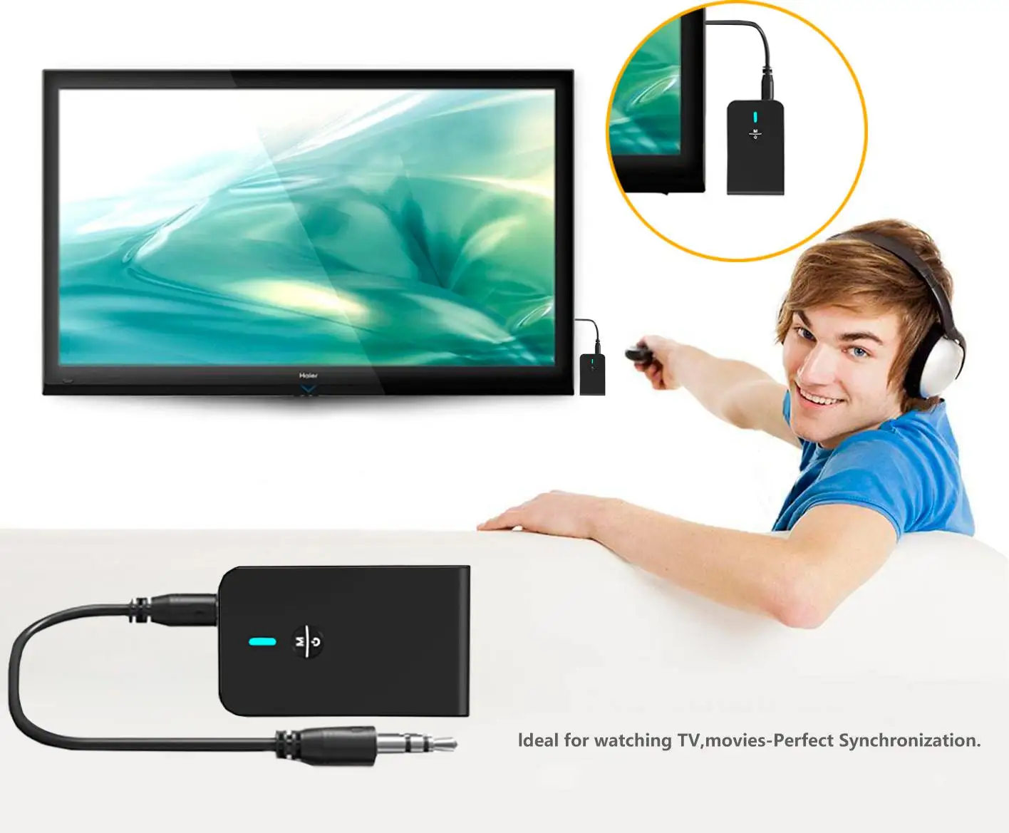 LEORY 2 в 1 bluetooth 5,0 передатчик и приемник bluetooth адаптер 3,5 мм громкой связи Поддержка HFP, HSP, A2DP