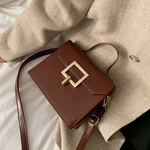 CHISPAULO женские кожаные сумки на застежке, одноцветная маленькая сумка с клапаном, винтажные женские сумки на одно плечо