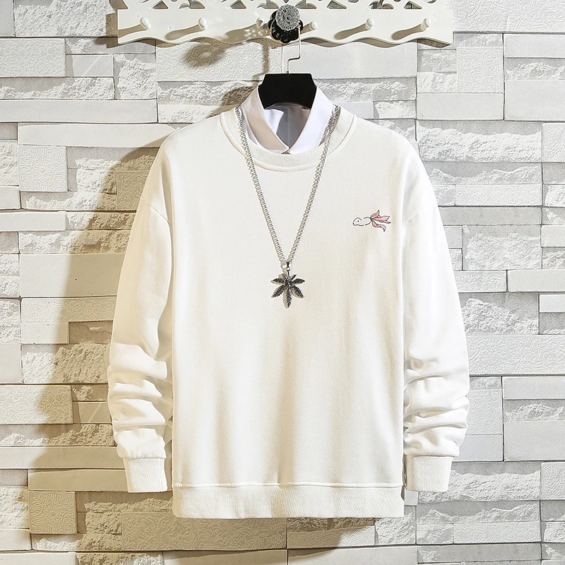 

CYXZFTROFL New 2019 Autumn Winter Loose Men Pullover Sweatshirt Hoodies New Fashion Hooded Cat Fish Print Plus Size Tracksuits