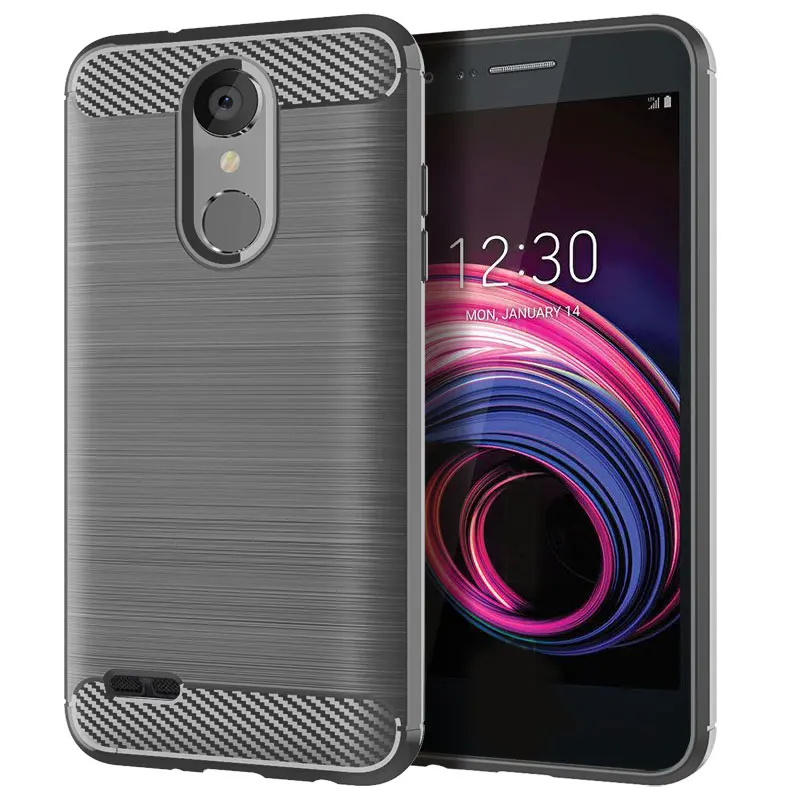 Чехол для LG Stylo 5 4 G7 ThinQ G8 G6 плюс альфа один K40 K50 K8S G8X G8S Q70 W10 W30 Stylo4 Stylo5 углеродного волокна чехол для телефона чехол - Цвет: Серый