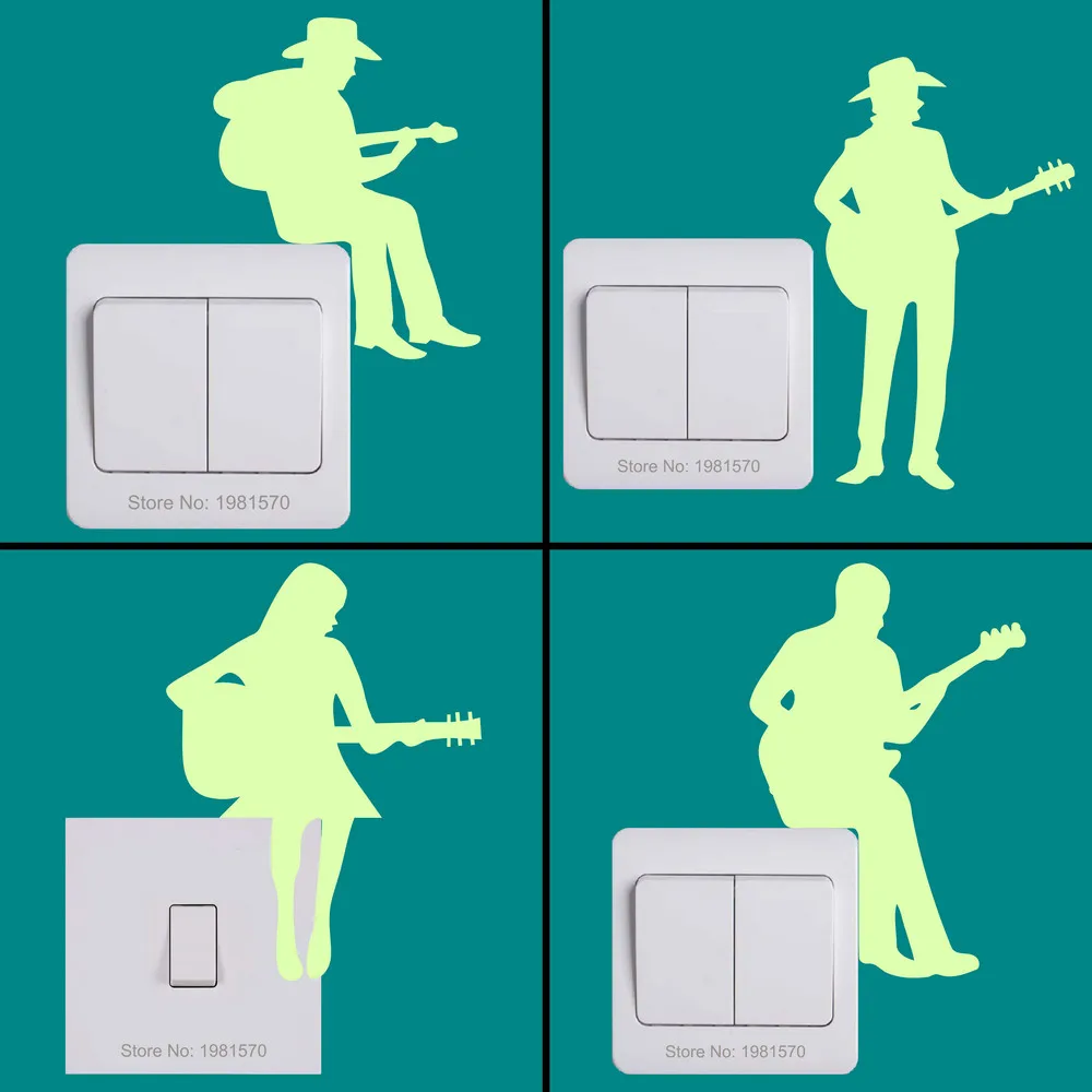 Glow In The Dark Stickers Wall Stickers Musical Art Decal For Kids Room