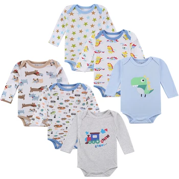 

3/5pieces Baby Clothes Spring Newborn Baby Boy Girl Bodysuit Long Sleeve Jumpsuit Clothes Baby Clothes Cotton Outfit for 0-12 M