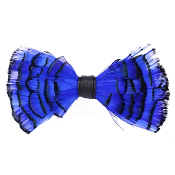 

Feather Bow Tie High-grade Men's Suit Shirt Accessories Show Banquet Nightclub Groom Wedding Natural Bird Hair Bowtie Gifts