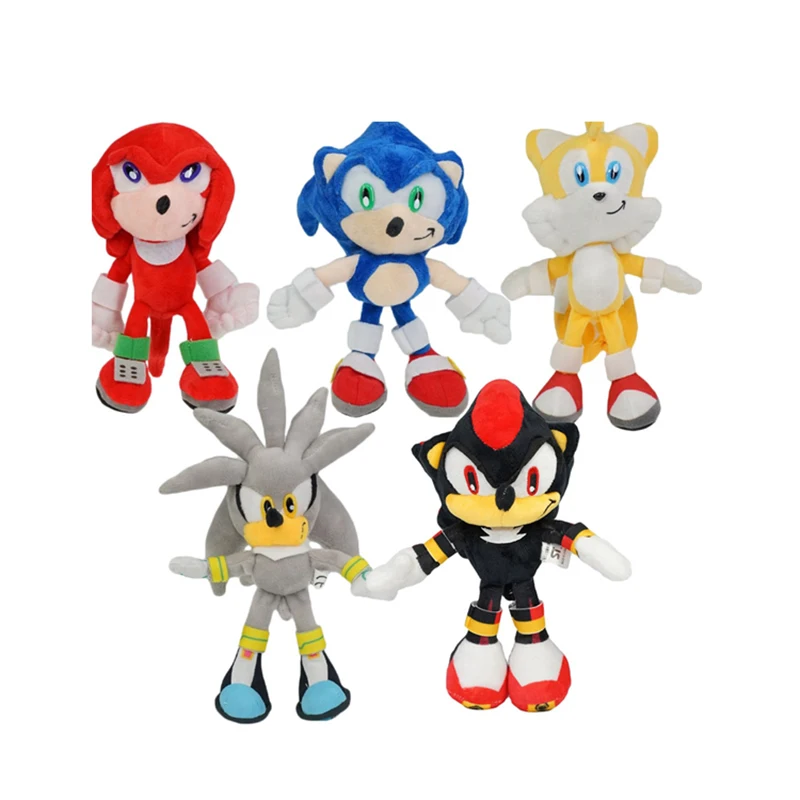 23 см, 5 стилей, игрушки Sonic Peluche, черный, синий и красный плюшевый Соник, игрушки, мягкие куклы, подарок для детей, рождественские подарки