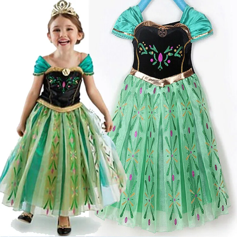 Платье Эльзы с длинными рукавами для девочек; костюм для костюмированной вечеринки; Детские платья для девочек; праздничное платье принцессы; зимние детские платья; Vestidos