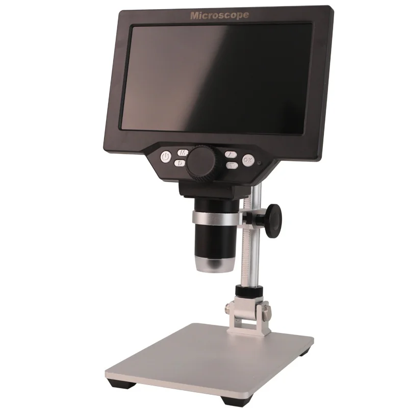 

1-1200x 12MP USB Digital Electronic Microscope Portable 8 LED VGA Microscope With 7" HD LED Screen for pcb motherboard repair