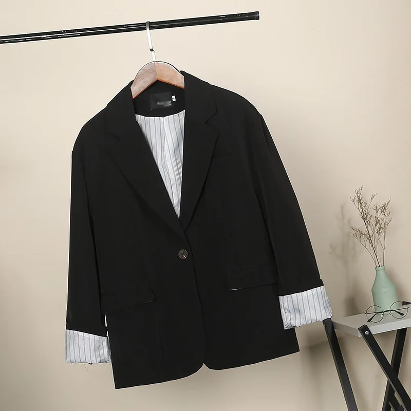 

Hb45 Small Suit WOMEN'S Coat Casual Hong Kong Flavor Retro CHIC Suit Autumn Clothing Women's 2018 New Style Graceful Spring And