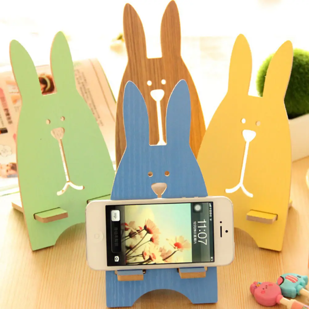 Mobile Phone Stand Paper Holder Charging Bracket Cute Lovely Rabbit Animal Cellphone Socket Dock Stand Holder