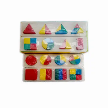 

Kids Wooden toys blocks Montessori children's Geometry bisection teaching aid building blocks educational kindergarten supplies