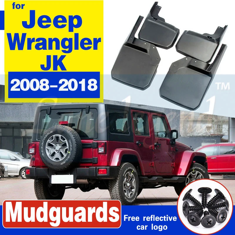 4 шт. передние + задние брызговики для JEEP WRANGLER JK 2008 2018 Брызговики от грязи 2015 2014 2013