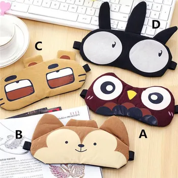 

1Pc Cute Eye Mask Soft Padded Sleep Travel Shade Cover Rest Relax Sleeping Blindfold Eye Care Tools