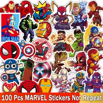 

100 Pcs/Lot JDM Super Hero Stickers for Marvel Cute Waterproof Graffiti Sticker to DIY Luggage Notebook Laptop Guitar Decals
