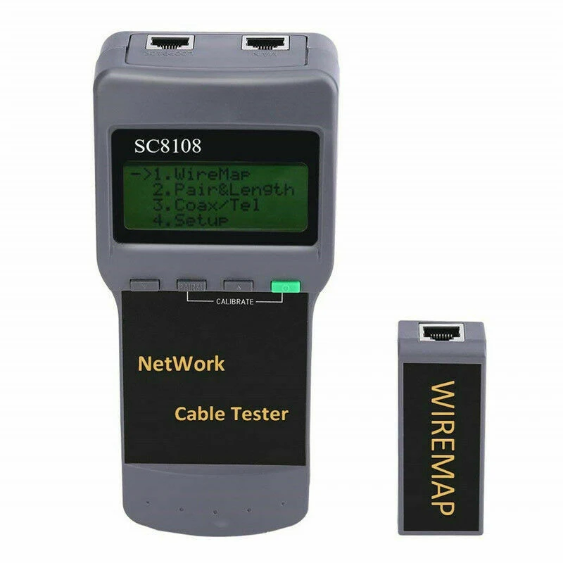 SC8108 Network Cable Tester Meter RJ45 Test Tool For STP/UTP Twin Twisted Coaxial LAN Phone Cables Inspection Equipment