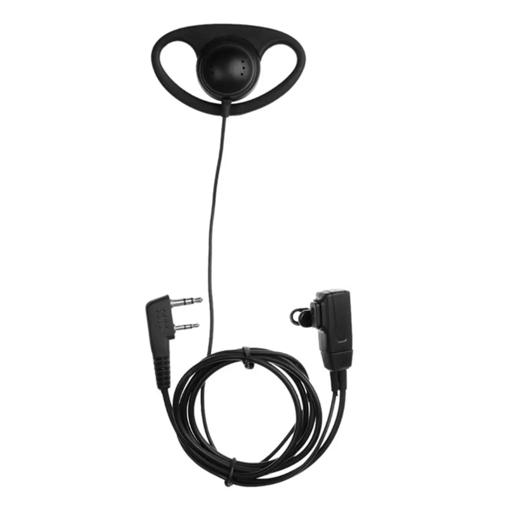 2 Pin D-Shape Earpiece Headset MIC PTT Mic Earphone for Baofeng Kenwood Puxing TYT Radio | Электроника