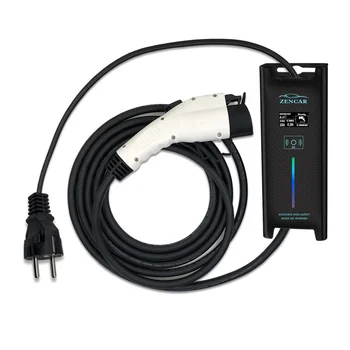 

zencar evse charging waterproof ip54 sae j1772 16a ev charger to european schuko plug charger 3.6KW