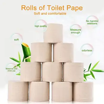 

10pcs/bag 3ply White Toilet Tissue Hollow Replacement Roll Paper Clean Prevent Flu Cleaning Paper for Home Kitchen Office