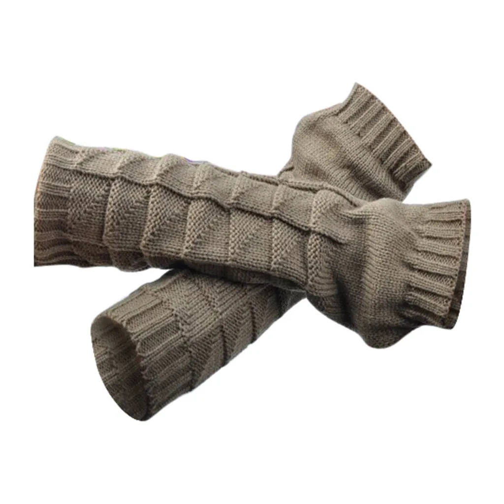 Winter Gloves Women Winter Warm Fingerless Gloves Crochet Thumbhole Knit Wrist Mittens Варежки Перчатки Без Пальцев Dropship#43