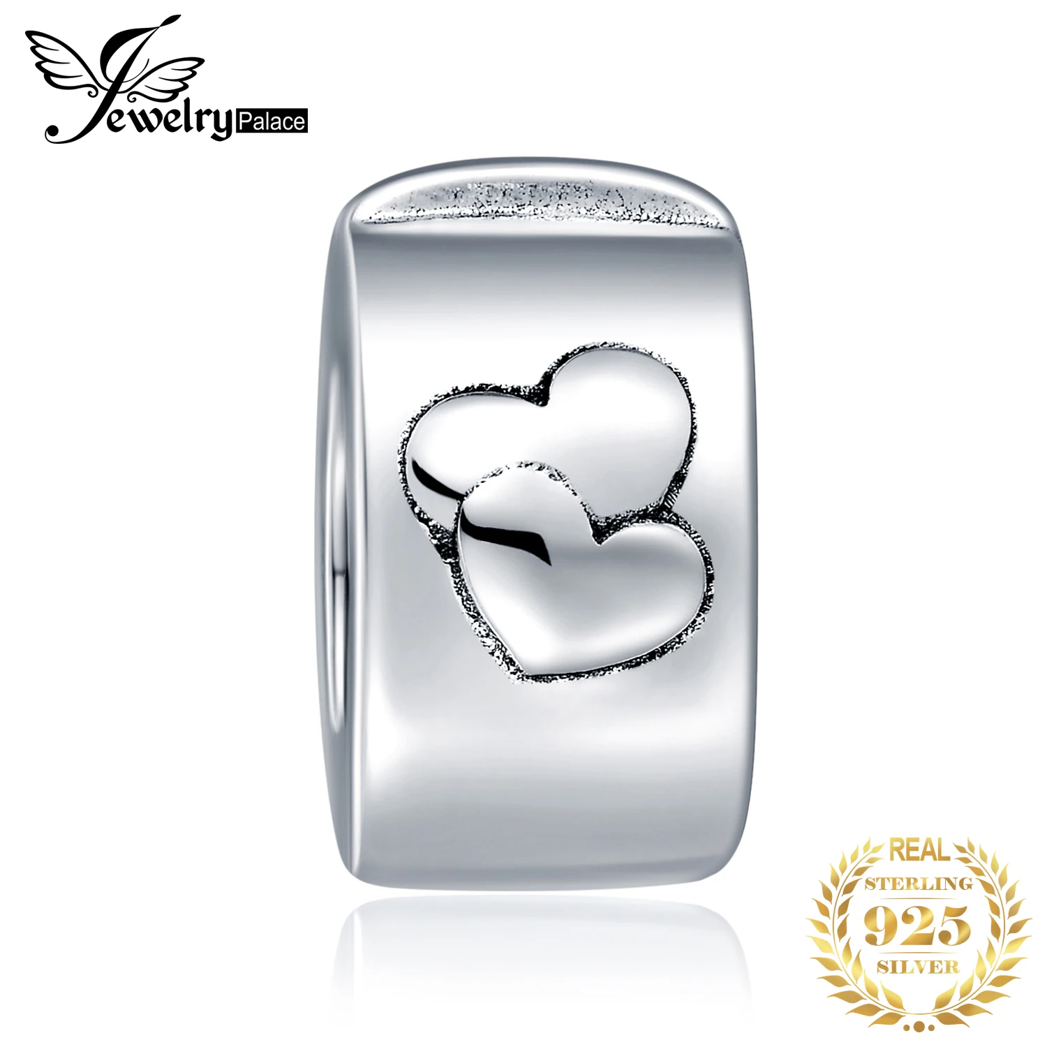 JewelryPalace 925 пробы серебро выгравированы сердца круглый Шарм бисера Fit браслеты из