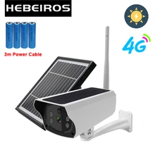 Hebeiros 4G LTE FDD GSM Kamera Im Freien Wasserdichte 1080P Drahtlose Solar Power Batterie Kamera Sicherheit Überwachung IP CCTV kamera