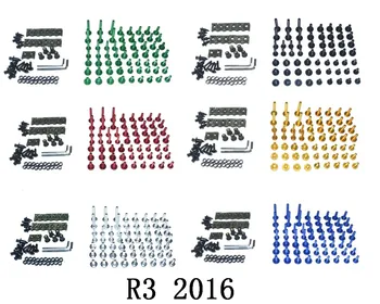 

Motorcycle Complete Fairing Bolts Kit Bodywork Screws For Fit YAMAHA R3 2016