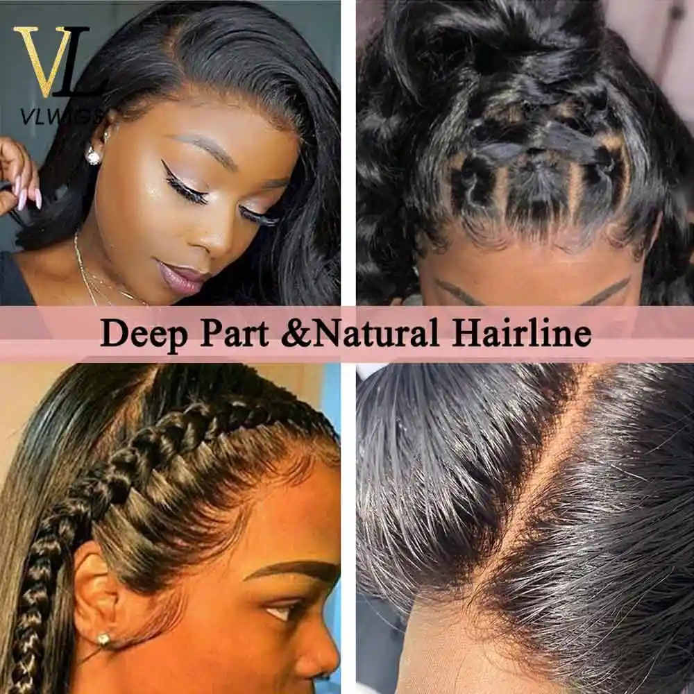 Vlwigs Ombre Red Natural Wave Brazilian Glueless Human Hair Full