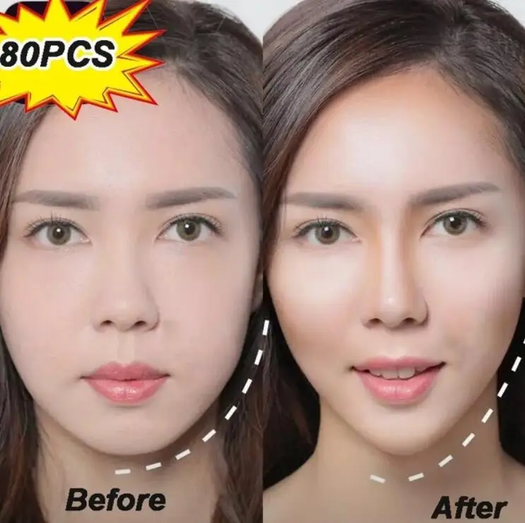 40 80 160pc Face Lift Sticker Thin Face Stick Anti Sagging V Shape Anti Cellulite Invisible 2