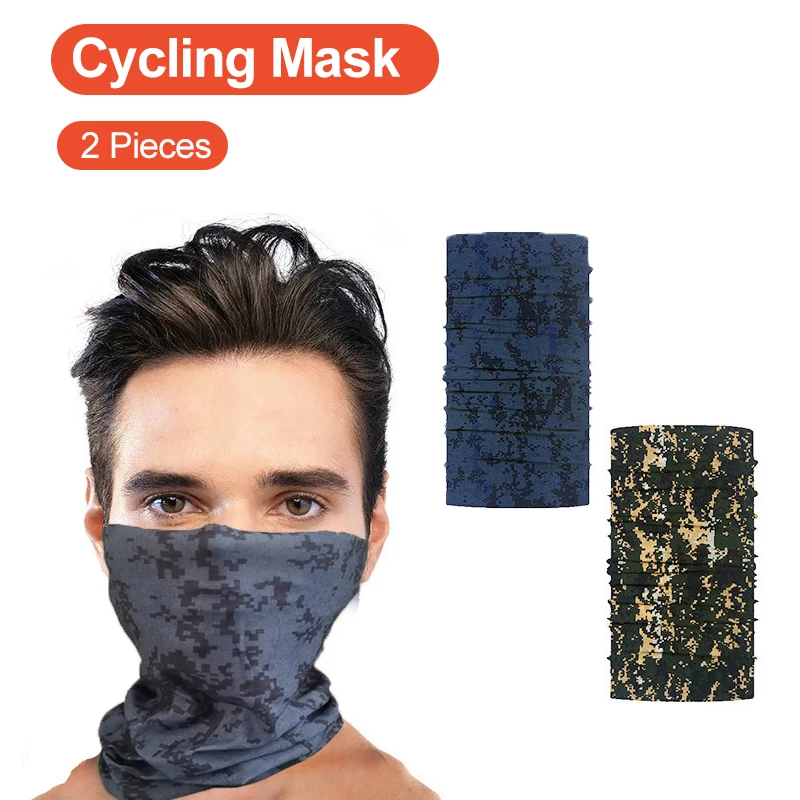 Outdoor Mountaineering Ice Silk Scarf Camouflage Magic Headband Cycling Mask Sun Protection Neckerchief Cover Square Scarf Kj900 2