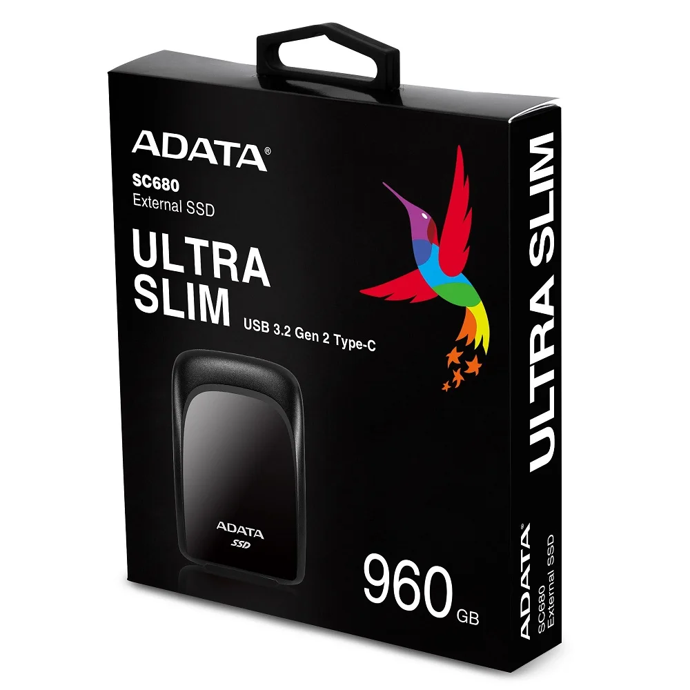 Adata SC680 SSD ультратонкий портативный внешний 240 ГБ 480 USB 3 2 Gen2 Type C Твердотельный