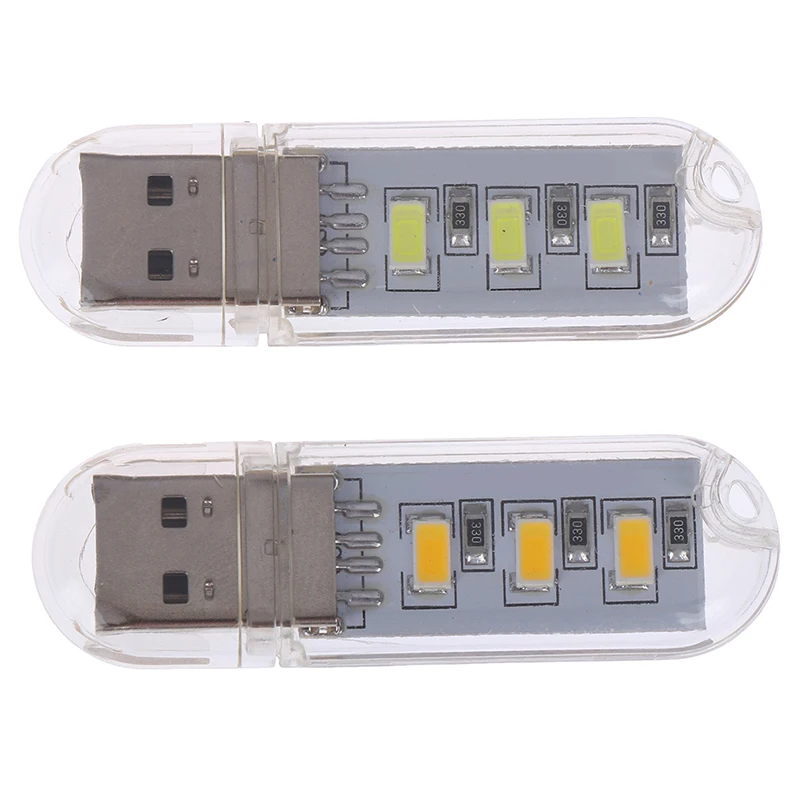 2 шт. мини USB светодиодный лампы для книг походная лампа для ПК ноутбуков компьютерный ночной Светильник
