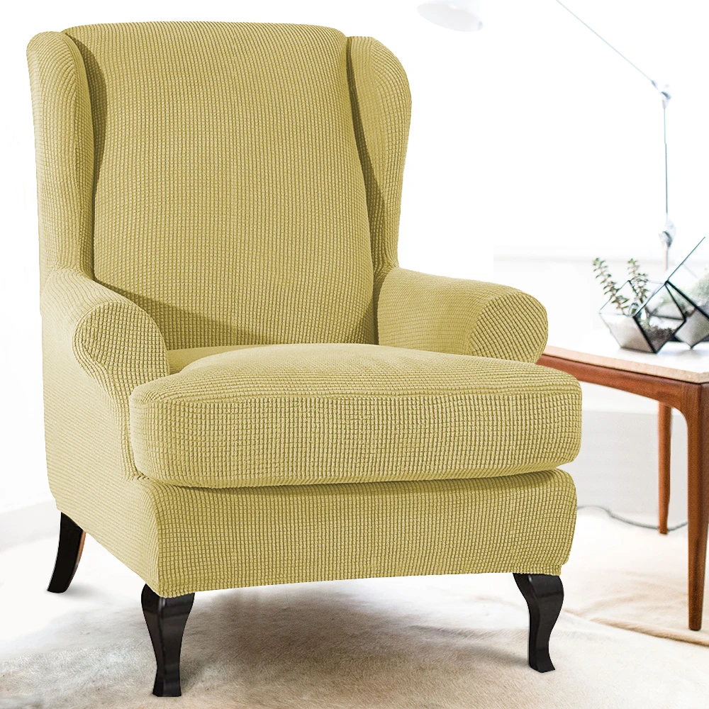 

King Back Chair Elastic Armchair Wingback Wing Sofa Back Chair Cover Stretch Protector SlipCover Protector Tiger Hot