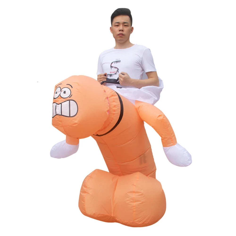 

Adults Ride on Animals Fancy Inflatable Costumes Funny Ride on Halloween Carnival Inflatable Clothing Party Props Toys